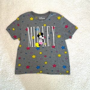 Disney Mickey Size L Gray Graphic Tee